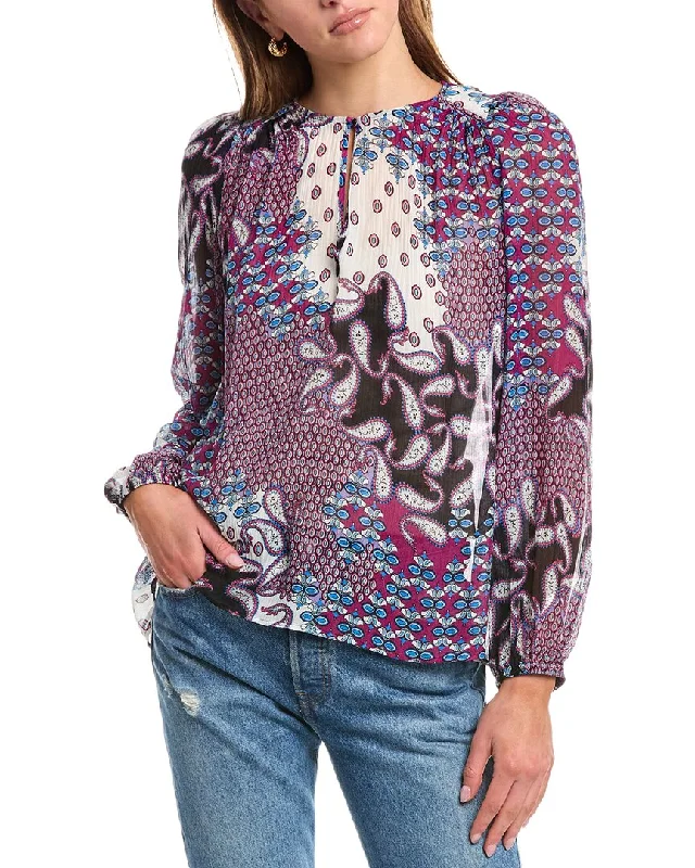 Budget Friendly ba&sh Blair Silk-Blend Top