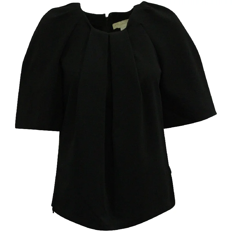 Best Sellers Stella McCartney Pleated Neckline Top in Black Cotton