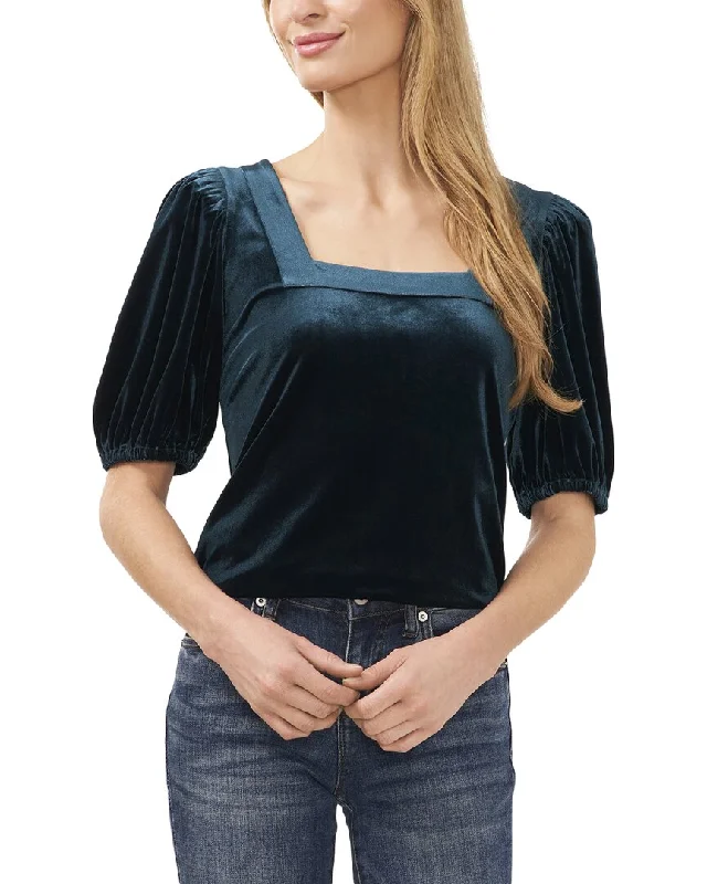 Timeless Style Promotions Cece Square Neck Short Puff Sleeve Top