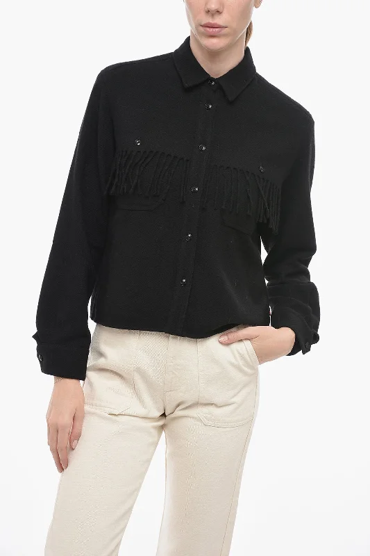 Timeless Elegance Redefined Woolrich STAG OVER Fringed Shirt