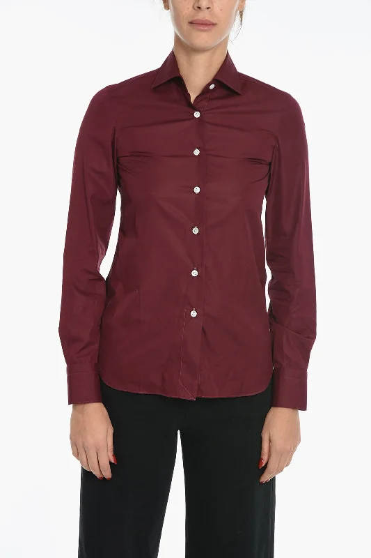 Fashion Forward, Function First Finamore 1925 Solid Color Poplin Cotton IVANA Shirt