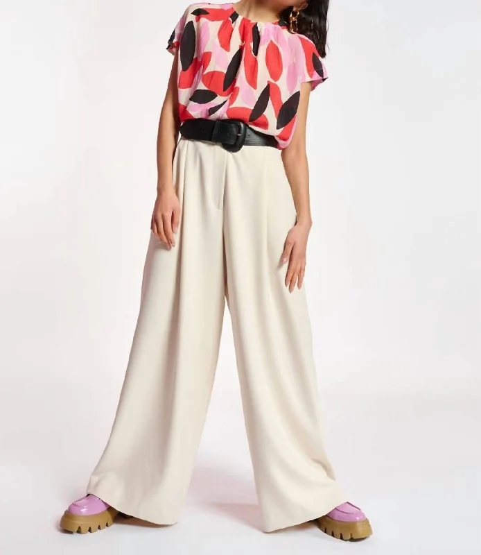 Cozy Chic Promotions Crocodile Top In Off White/abstract