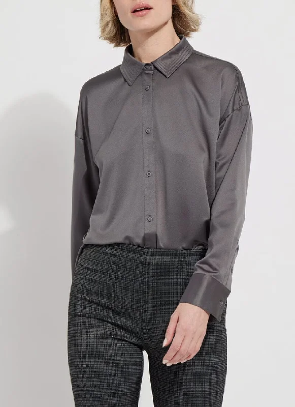 Easy Elegance Sales Kristin Stitched Satin Shirt