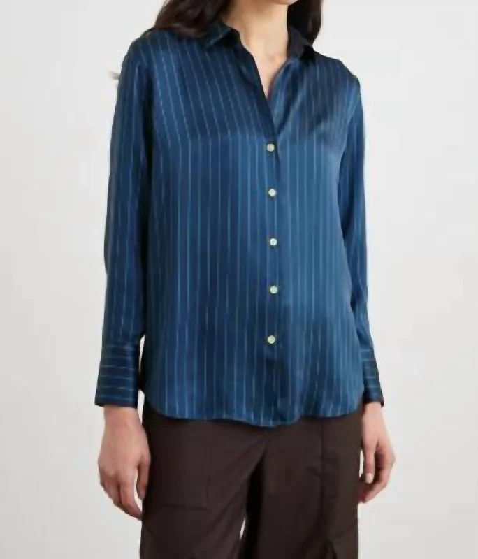 Classy Style Discounts Dorian Shirt In Arctic Stripe