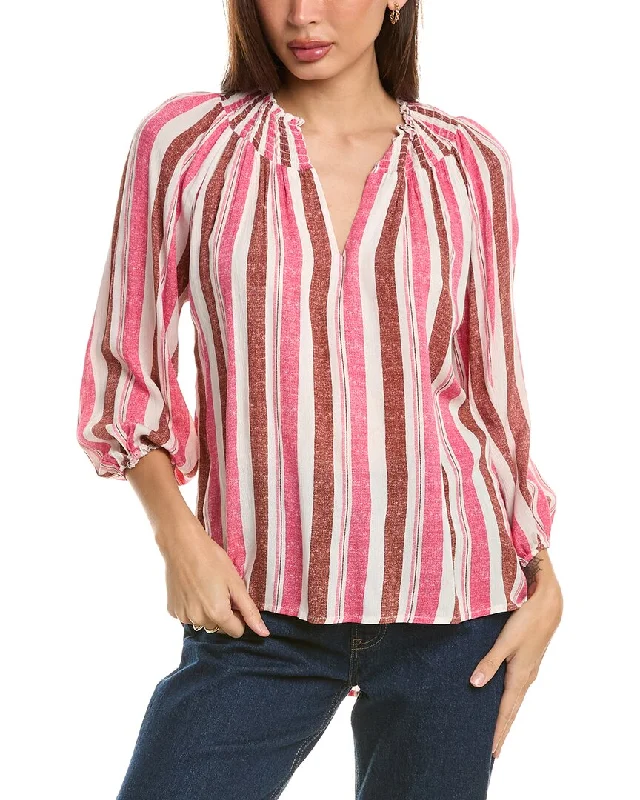 Imeless Style Bobeau Smocked Collar Top