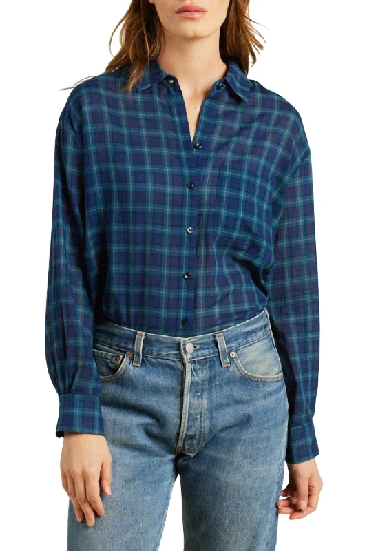 Seasonal Picks Blake Oversized Shirt In Oceanside Plaid