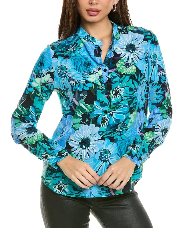 Playful Fashion Offers Stella McCartney Flower Print Silk Shirt