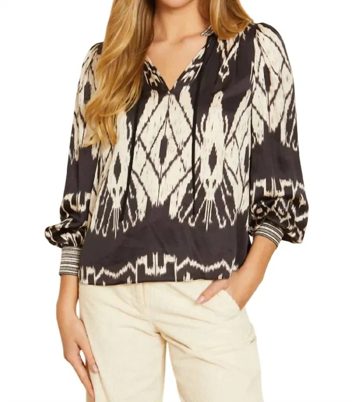 Hurry Before It's Gone Spencer Top In Ikat Tapestry