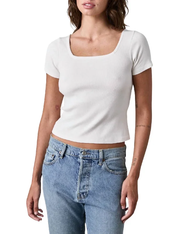 Polished Style Deals Noelle Top In Soft White