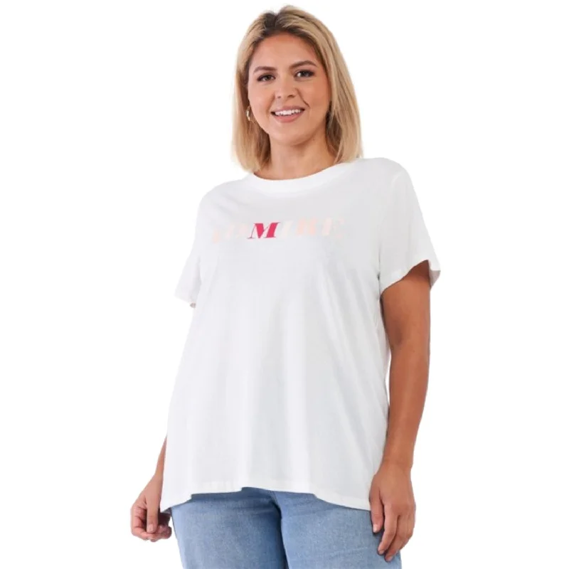 Massive Selection Sale Off-white Admire Print Logo Detail Crew Neck Relaxed Fit Top