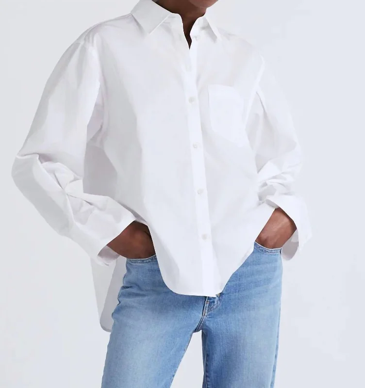 Seasonal Style Discounts Wesley Button Front Shirt In Optic White