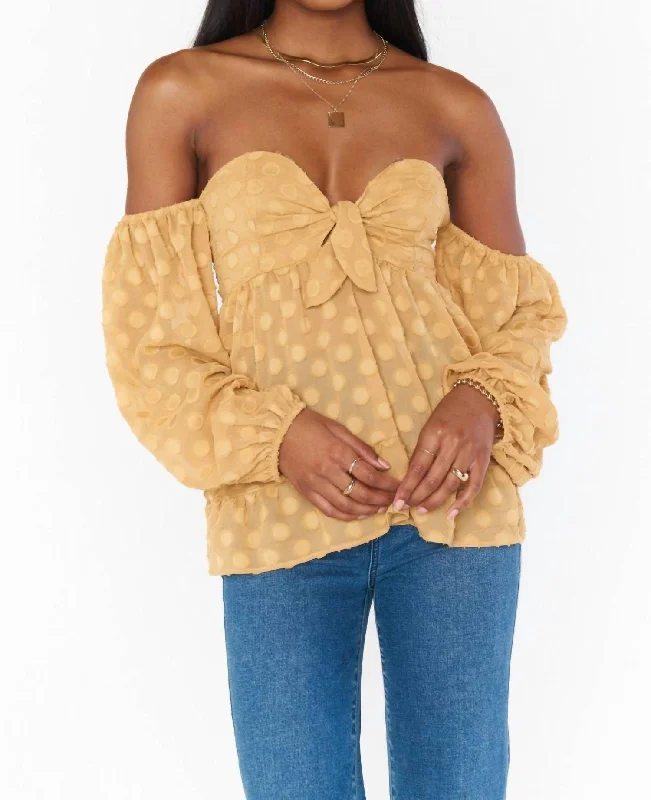 Everyday Elegance Sale Nita Top In Gold Dot