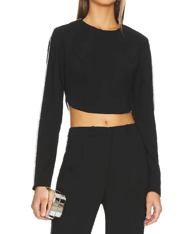 You'll Love Us Because Crewe Top In Black