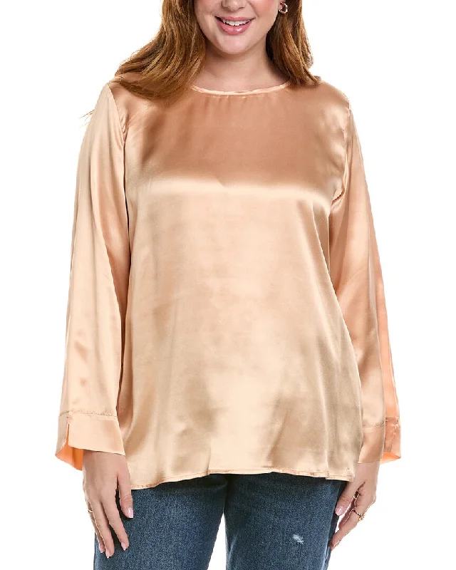 Day-To-Night Styles Marina Rinaldi Plus Bene Silk Shirt