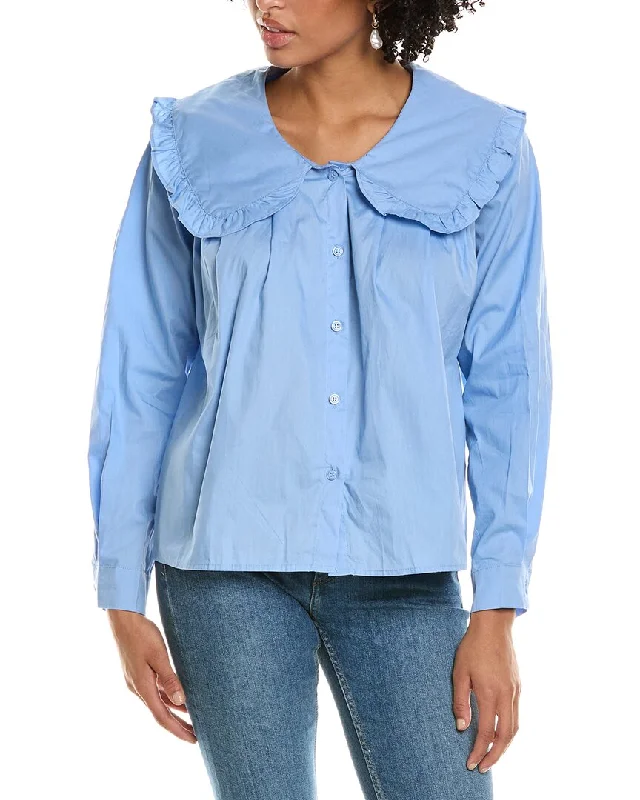 Flash Sale Madison Miles Puritan Collar Top