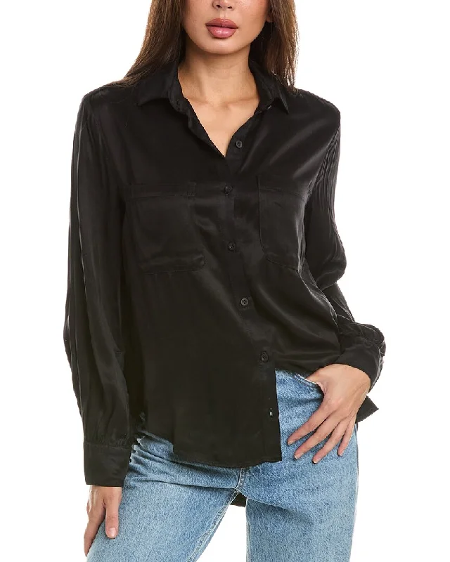 Style Without Limits Bella Dahl Two Pocket Bishop Sleeve Shirt