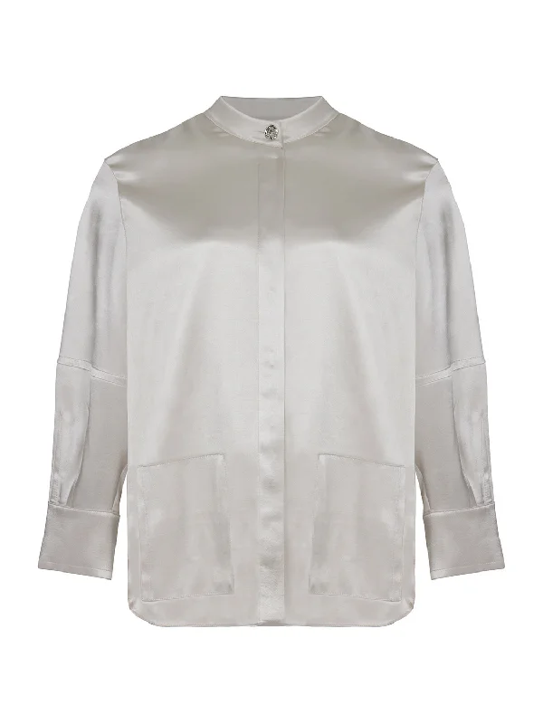 Hurry Before It's Gone Mandarin Collar Shirt