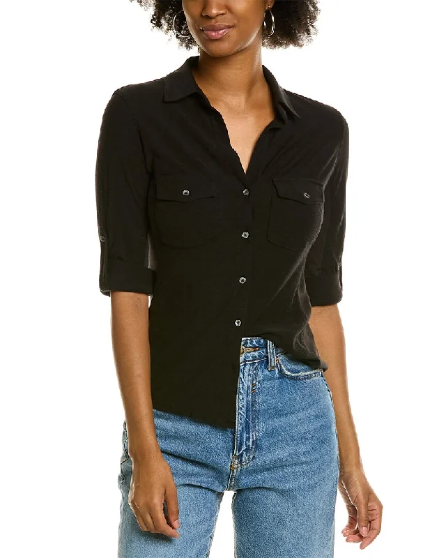 Seasonal Fashion James Perse Contrast Panel Shirt