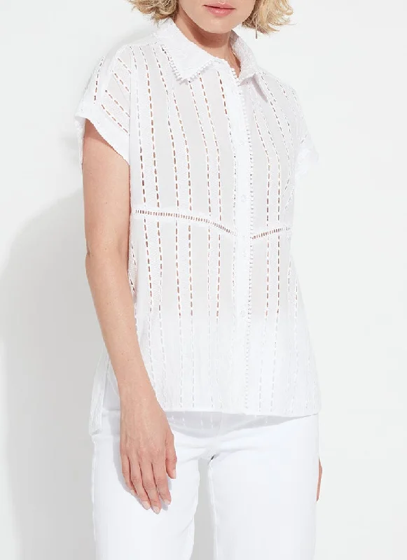 Relaxed Style Deals Cornet Cotton Eyelet Top