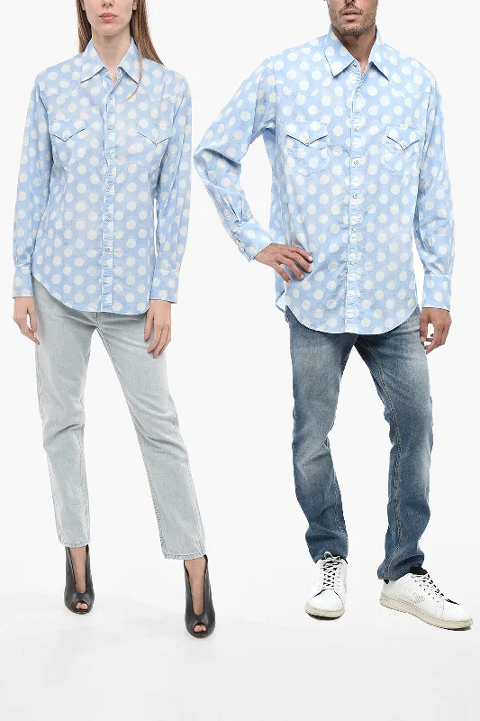 Unleash Your Trendy Side Erl Polka Dots UNISEX Shirt with Double Breast Pocket