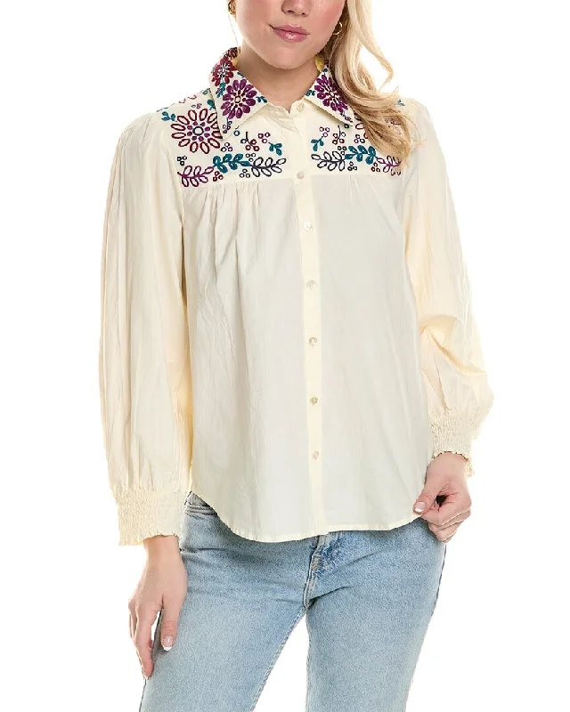 Timeless Elegance Redefined Roller Rabbit Veda Embroidered Noemie Shirt