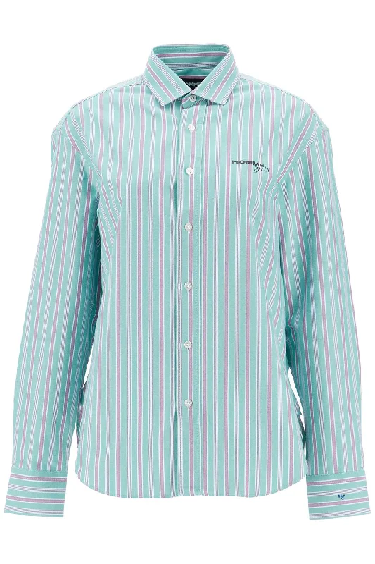 Fall Sale, Prices Drop Homme Girls Women's Striped Oxford Shirt For Men