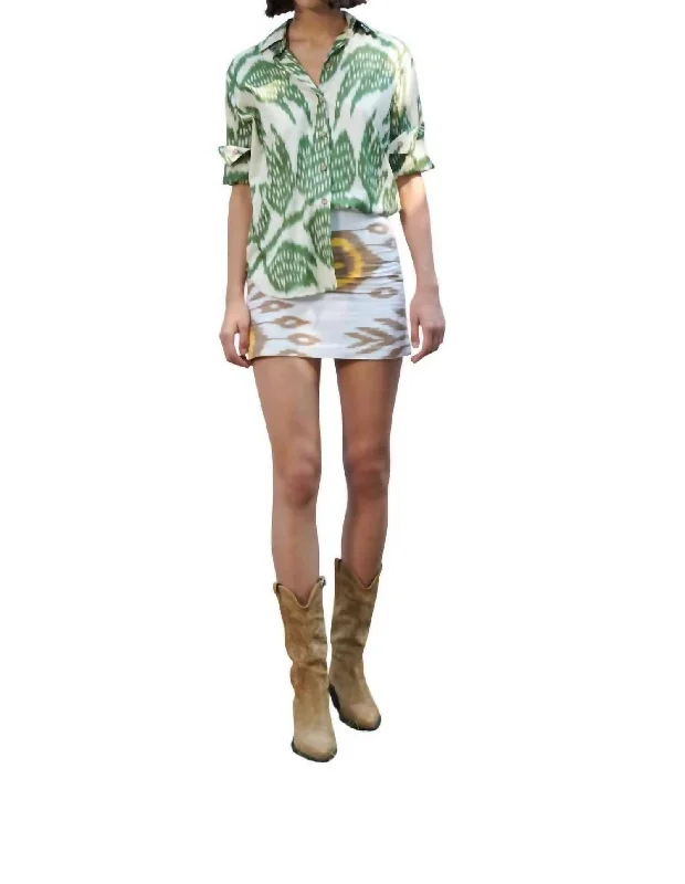 Hot Sale Chic Shirt In Green Leaf