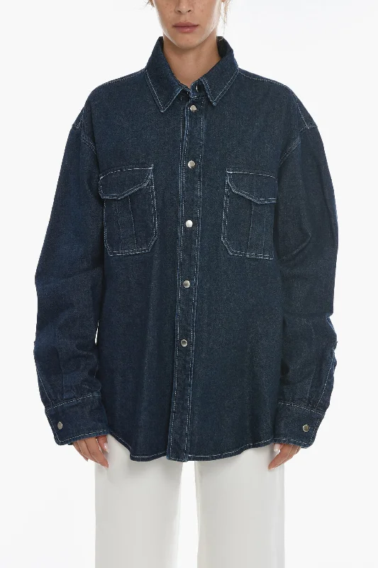 Unleash Your Fashion Anouki Denim Oversize Shirt with Utility Pockets