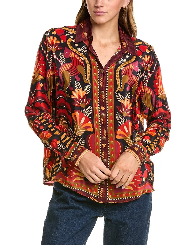 Holiday Attire Sale FARM Rio Nature Beauty Scarf Shirt