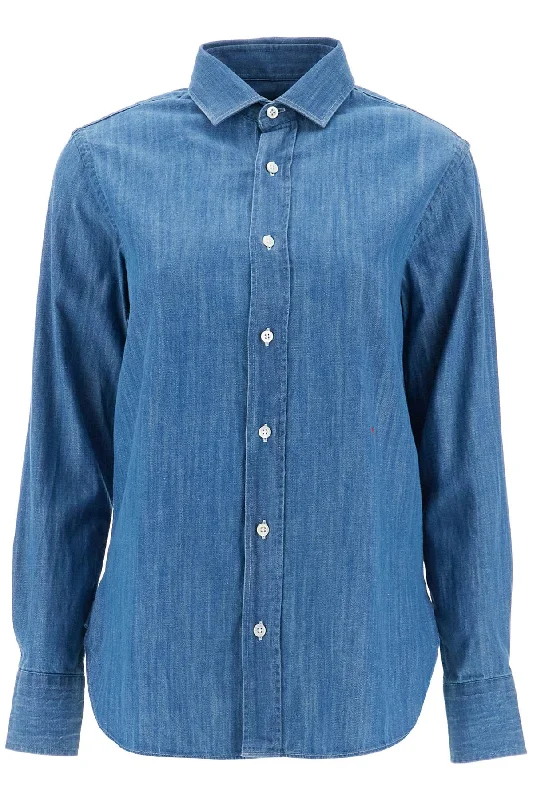 Popular Collection Homme Girls Women's Chambray Shirt