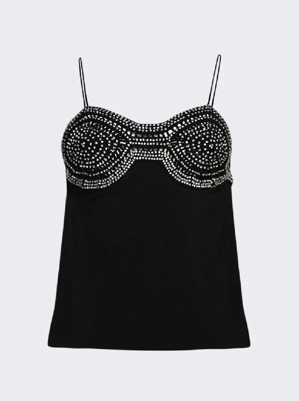 New Arrivals Tailored Crystal Crochet Top