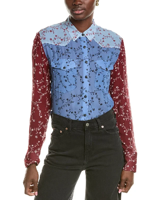 Latest Fashion rag & bone Wyatt Patchwork Shirt