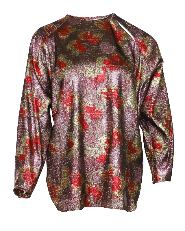 Limited Time Special Offer Isabel Marant Wilny Top in Multicolor Lurex and Silk