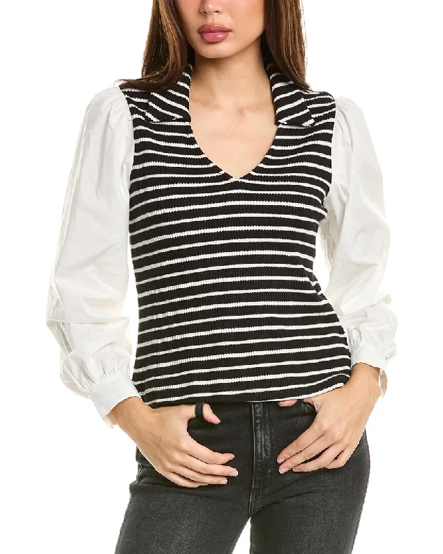 Fashionista Sale Design History Striped Combo Top