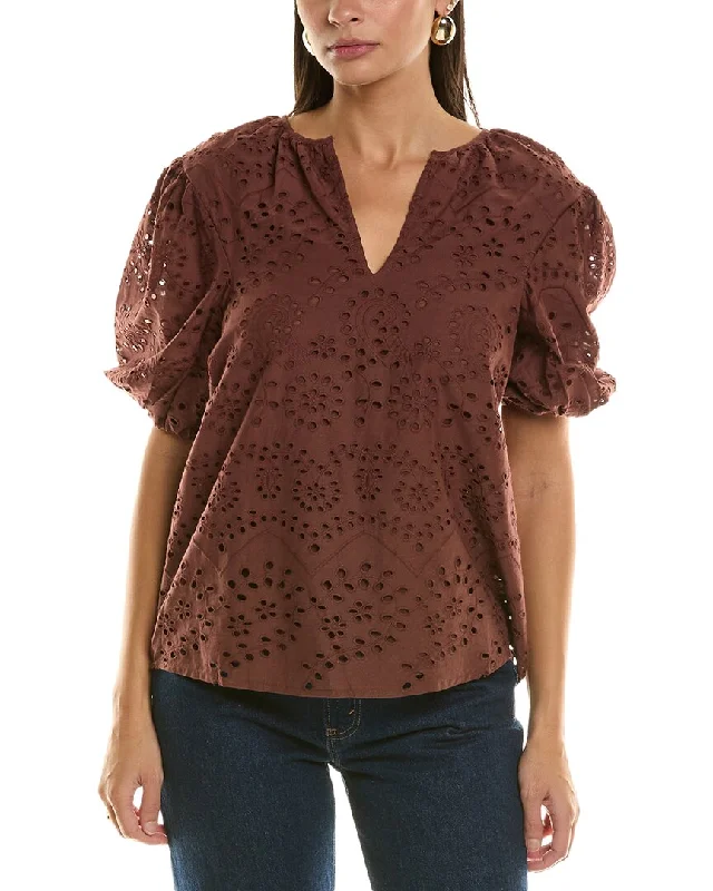 Unleash Your Trendy Side Bishop + Young Yves Eyelet Top