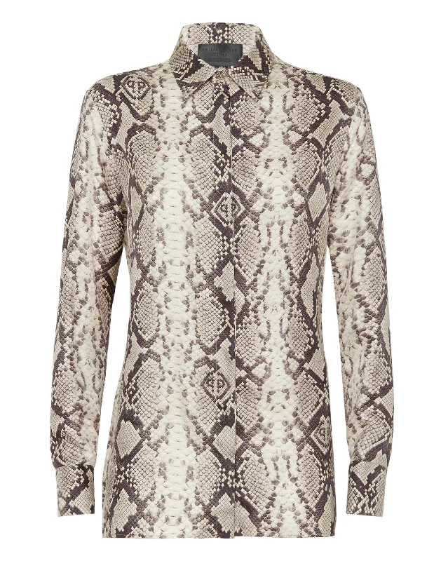 Ride The Style Wave SILK  PYTHON  PRINT  SHIRT