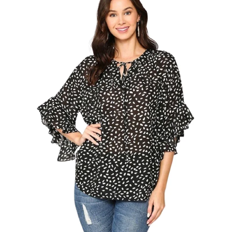 Hurry Before It's Gone Leopard Printed Crepe Top