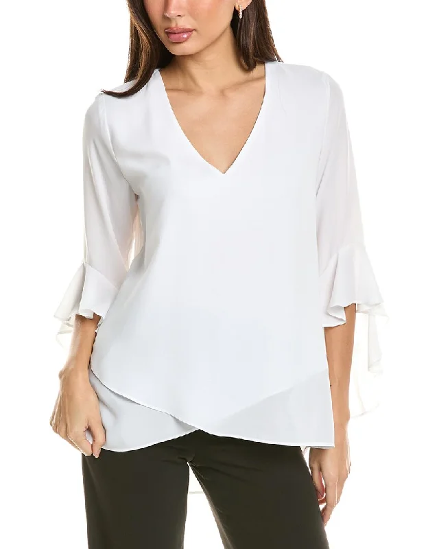 Modish Fashion Discounts Joseph Ribkoff Flutter Top