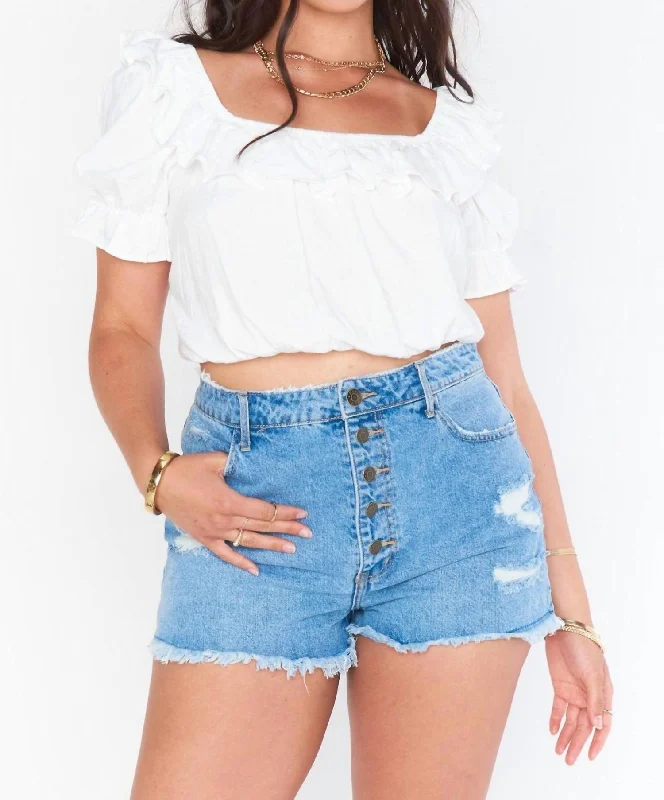 Classic Chic Deals Jessie Top In White Linen