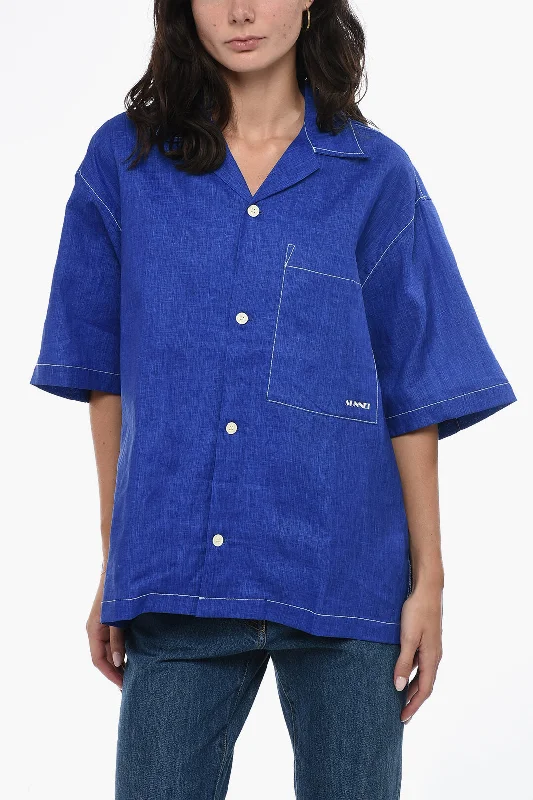 Limited Styles SUNNEI Linen Shirt With Breast Pocket