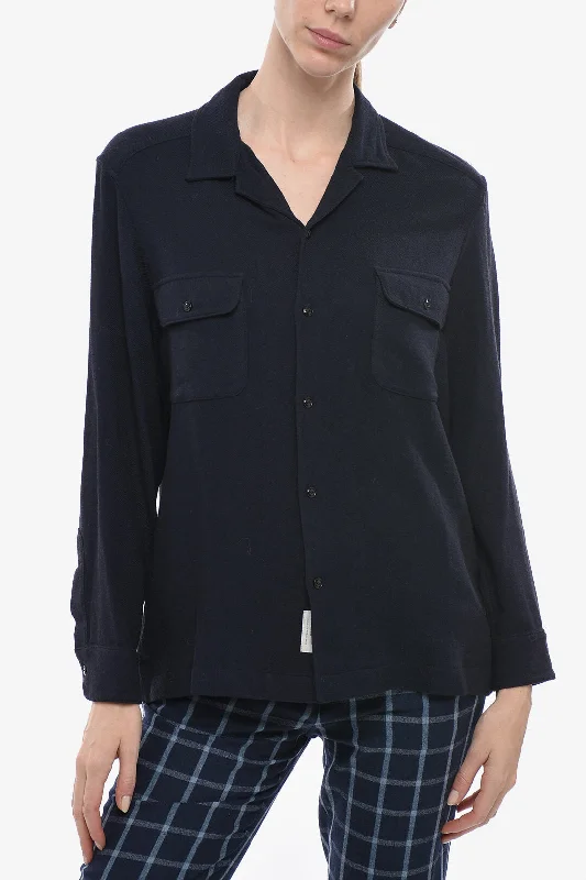 Snag Fabulous Fashion Bargains Woolrich Wool-blended FLUID GAUZE Shirt