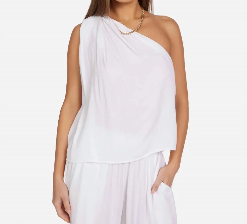 Sophisticated Style Offers Ruki Top In White