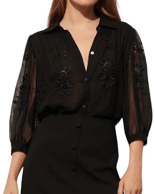 Casual Yet Chic Sales Serafina Top In Onyx Black