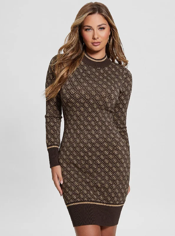 Stylish Women's Apparel Elevated Casual Discounts Brown Lise Logo Mini Dress