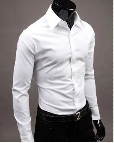 Women's Plus-Size Attire Classy Style Discounts Business Shirt Men Young Men'S Self-Cultivation Workwear Best Man White Shirt Dress