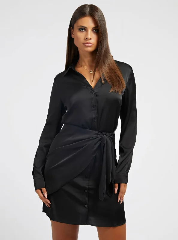 Women's Comfortable Apparel Sophisticated Street Style Offers Eco Black Alya Mini Dress