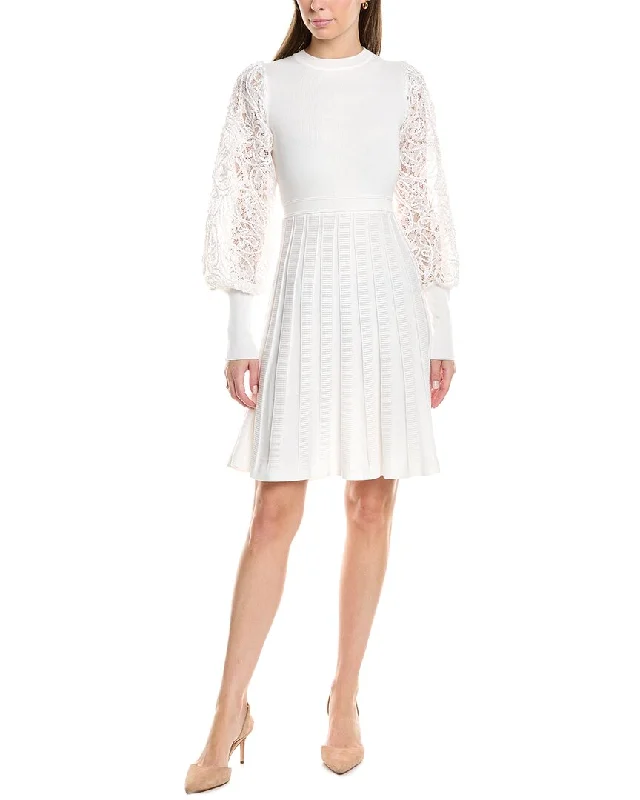 Women's Stylish Professional Garments Inspired By You, Designed For You Nanette Nanette Lepore Lace Sleeve Sweaterdress