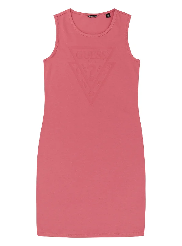 Women's Clothing And Garments Sets Premium Style Offers Pink Logo Staple Dress (7-16)