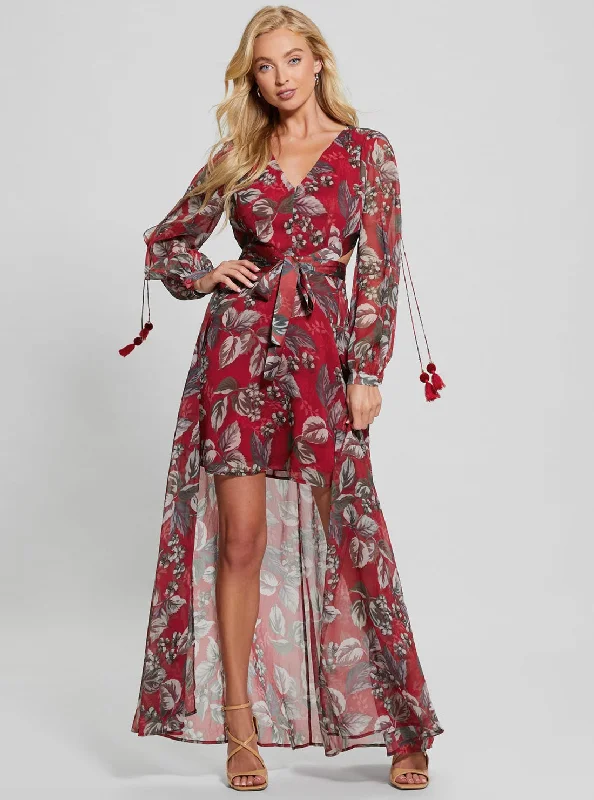 Women's Night-Out Outfit Best-Sellers Red Floral Farrah Multi Maxi Dress