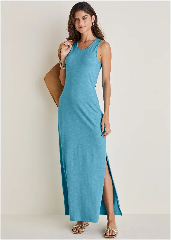 Affordable Luxury Women's Apparel New Season Fashion Preview Sale Tank Maxi Dress - Blue